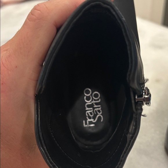 Franco Sarto Sleek Black Ankle Booties - Picture 3 of 6